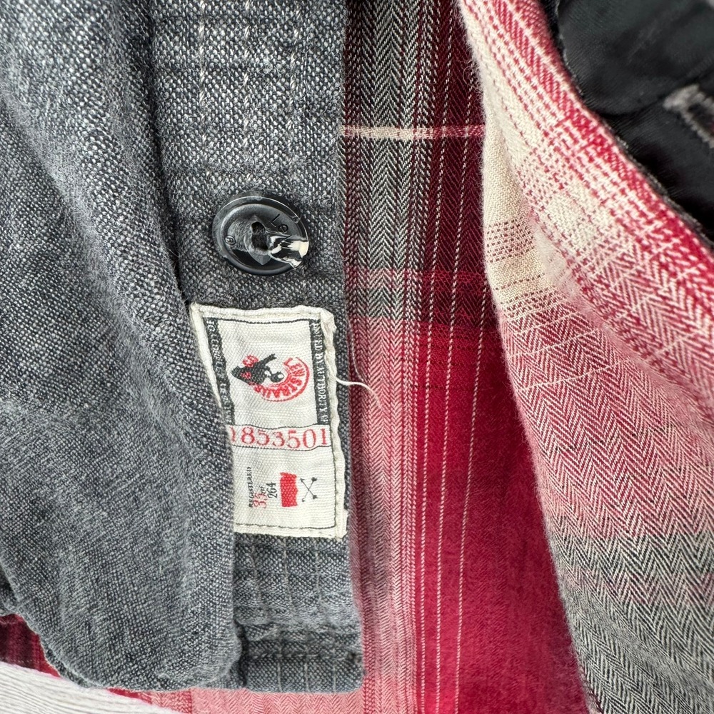Levi's Shirt Jacket Mens XL Gray Plaid Lined Linen Blend Western Shacket - Picture 9 of 10